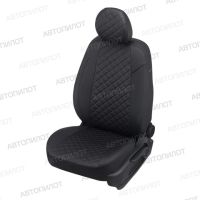 Чехлы Автопилот Экокожа Ромб на Renault Dokker 40/60 (2012+) Чехлы Автопилот Экокожа Ромб на Renault Dokker 40/60 (2012+)