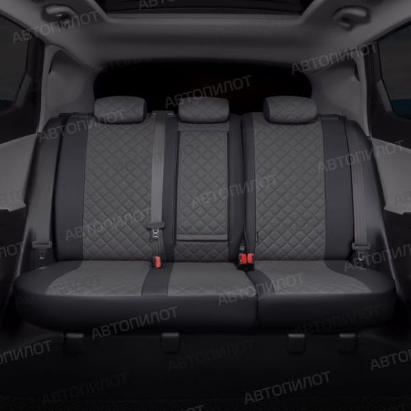 Чехлы Автопилот Экокожа Ромб на Renault Dokker 40/60 (2012+) Чехлы Автопилот Экокожа Ромб на Renault Dokker 40/60 (2012+)