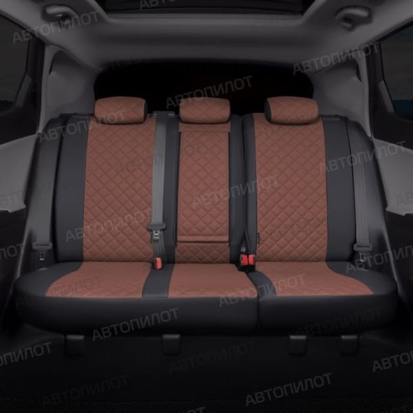 Чехлы Автопилот Экокожа Ромб на Renault Dokker 40/60 (2012+) Чехлы Автопилот Экокожа Ромб на Renault Dokker 40/60 (2012+)