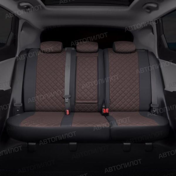 Чехлы Автопилот Экокожа Ромб на Renault Dokker 40/60 (2012+) Чехлы Автопилот Экокожа Ромб на Renault Dokker 40/60 (2012+)