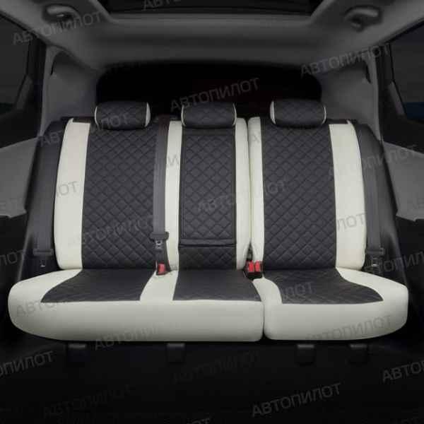 Чехлы Автопилот Экокожа Ромб на Renault Dokker 40/60 (2012+) Чехлы Автопилот Экокожа Ромб на Renault Dokker 40/60 (2012+)