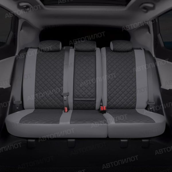 Чехлы Автопилот Экокожа Ромб на Renault Dokker 40/60 (2012+) Чехлы Автопилот Экокожа Ромб на Renault Dokker 40/60 (2012+)