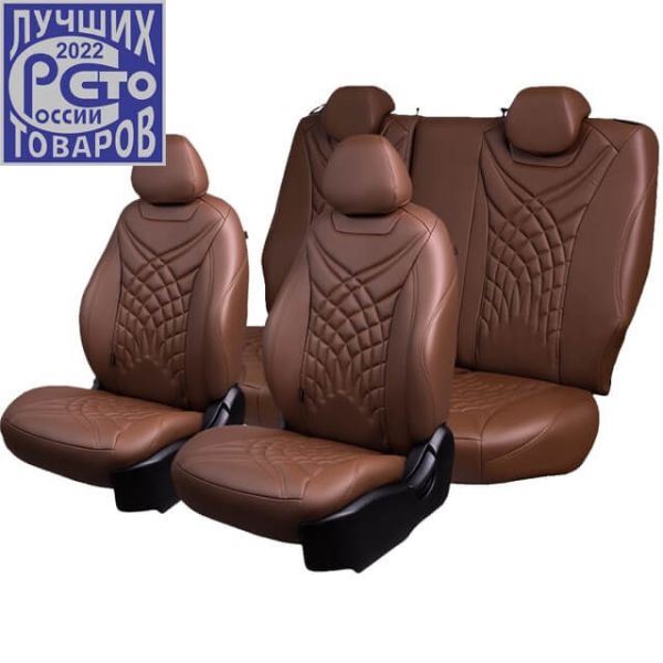 Чехлы Премиум Экокожа Байрон Президент|Жук на Hyundai Accent 1999-2011 г.в.