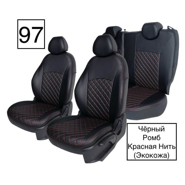 Чехлы Экокожа Ромб на Renault Arkana Чехлы Экокожа Ромб на Renault Arkana